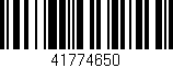 Código de barras (EAN, GTIN, SKU, ISBN): '41774650'