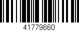 Código de barras (EAN, GTIN, SKU, ISBN): '41779660'