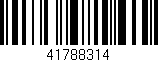 Código de barras (EAN, GTIN, SKU, ISBN): '41788314'