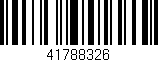 Código de barras (EAN, GTIN, SKU, ISBN): '41788326'