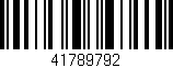 Código de barras (EAN, GTIN, SKU, ISBN): '41789792'