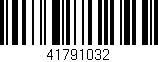 Código de barras (EAN, GTIN, SKU, ISBN): '41791032'