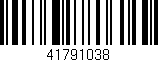 Código de barras (EAN, GTIN, SKU, ISBN): '41791038'