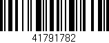 Código de barras (EAN, GTIN, SKU, ISBN): '41791782'