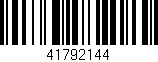 Código de barras (EAN, GTIN, SKU, ISBN): '41792144'