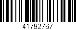 Código de barras (EAN, GTIN, SKU, ISBN): '41792767'
