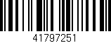 Código de barras (EAN, GTIN, SKU, ISBN): '41797251'