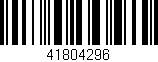 Código de barras (EAN, GTIN, SKU, ISBN): '41804296'