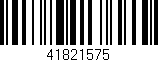 Código de barras (EAN, GTIN, SKU, ISBN): '41821575'