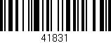 Código de barras (EAN, GTIN, SKU, ISBN): '41831'