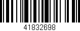 Código de barras (EAN, GTIN, SKU, ISBN): '41832698'