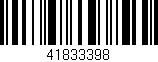 Código de barras (EAN, GTIN, SKU, ISBN): '41833398'
