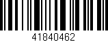 Código de barras (EAN, GTIN, SKU, ISBN): '41840462'