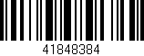 Código de barras (EAN, GTIN, SKU, ISBN): '41848384'