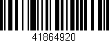 Código de barras (EAN, GTIN, SKU, ISBN): '41864920'