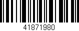 Código de barras (EAN, GTIN, SKU, ISBN): '41871980'