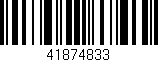 Código de barras (EAN, GTIN, SKU, ISBN): '41874833'