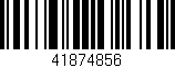 Código de barras (EAN, GTIN, SKU, ISBN): '41874856'