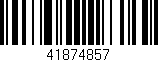 Código de barras (EAN, GTIN, SKU, ISBN): '41874857'