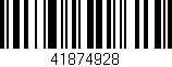 Código de barras (EAN, GTIN, SKU, ISBN): '41874928'