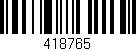 Código de barras (EAN, GTIN, SKU, ISBN): '418765'