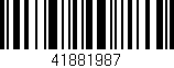 Código de barras (EAN, GTIN, SKU, ISBN): '41881987'