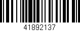 Código de barras (EAN, GTIN, SKU, ISBN): '41892137'