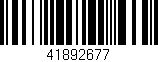 Código de barras (EAN, GTIN, SKU, ISBN): '41892677'