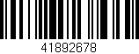Código de barras (EAN, GTIN, SKU, ISBN): '41892678'