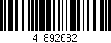 Código de barras (EAN, GTIN, SKU, ISBN): '41892682'