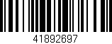 Código de barras (EAN, GTIN, SKU, ISBN): '41892697'