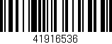 Código de barras (EAN, GTIN, SKU, ISBN): '41916536'