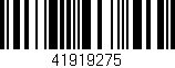 Código de barras (EAN, GTIN, SKU, ISBN): '41919275'