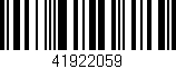 Código de barras (EAN, GTIN, SKU, ISBN): '41922059'