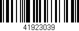 Código de barras (EAN, GTIN, SKU, ISBN): '41923039'
