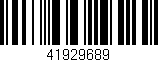 Código de barras (EAN, GTIN, SKU, ISBN): '41929689'