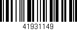 Código de barras (EAN, GTIN, SKU, ISBN): '41931149'