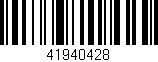 Código de barras (EAN, GTIN, SKU, ISBN): '41940428'