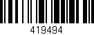 Código de barras (EAN, GTIN, SKU, ISBN): '419494'