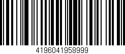 Código de barras (EAN, GTIN, SKU, ISBN): '4196041958999'