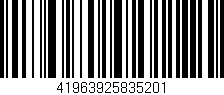Código de barras (EAN, GTIN, SKU, ISBN): '41963925835201'