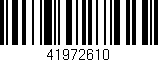 Código de barras (EAN, GTIN, SKU, ISBN): '41972610'