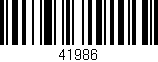 Código de barras (EAN, GTIN, SKU, ISBN): '41986'