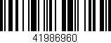 Código de barras (EAN, GTIN, SKU, ISBN): '41986960'