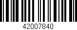 Código de barras (EAN, GTIN, SKU, ISBN): '42007840'