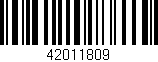Código de barras (EAN, GTIN, SKU, ISBN): '42011809'