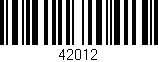 Código de barras (EAN, GTIN, SKU, ISBN): '42012'
