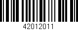 Código de barras (EAN, GTIN, SKU, ISBN): '42012011'