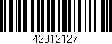 Código de barras (EAN, GTIN, SKU, ISBN): '42012127'