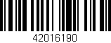 Código de barras (EAN, GTIN, SKU, ISBN): '42016190'